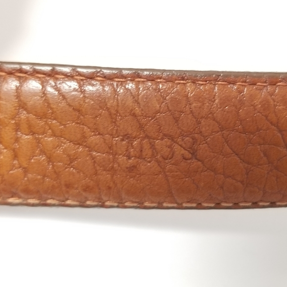 Ralph Lauren 1" Pebbled Leather  Belt with Brass Buckle & Signature Pony 36 - Picture 6 of 14